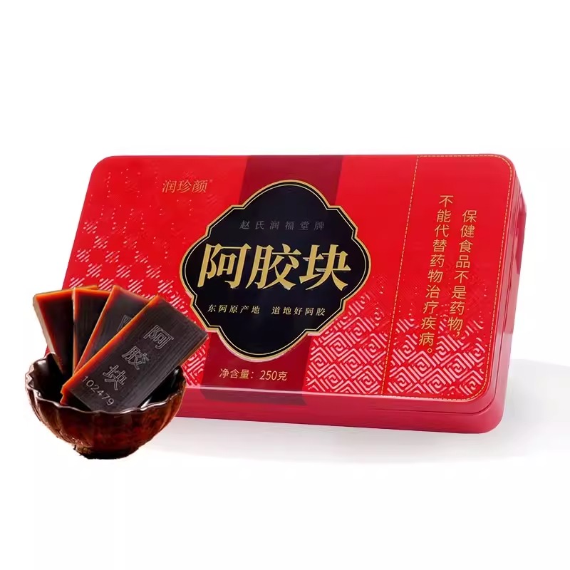 胶500g山东正品阿胶块驴皮补正宗气纯礼盒血东阿县糕